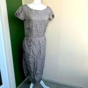 Vintage 50s Silvery Gray Bodycon Dress